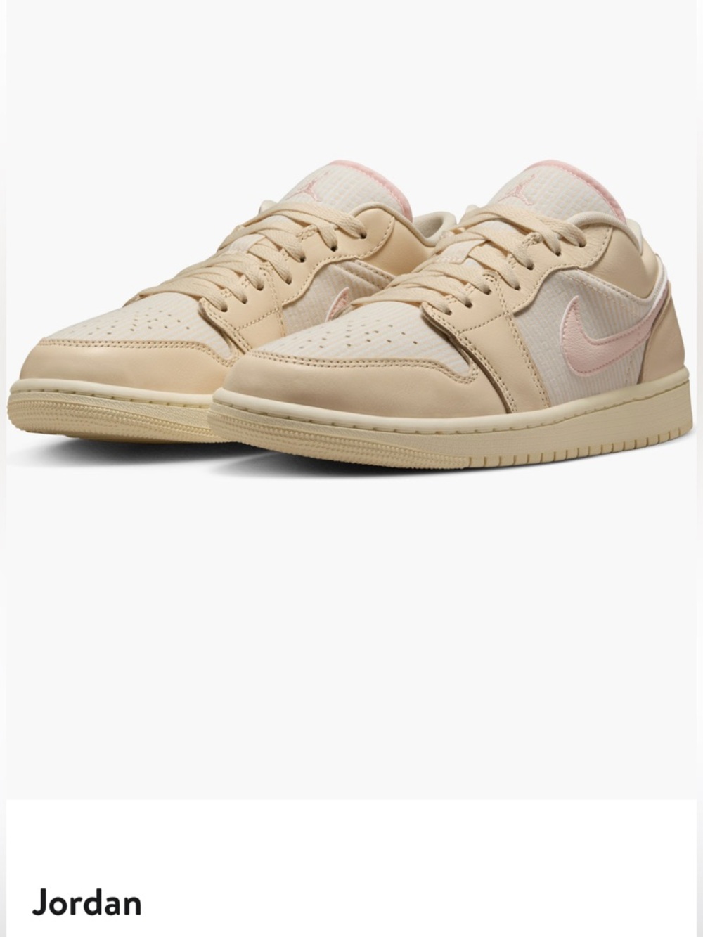 Jordan Air Jordan 1 Low in Cream & Pale Pink
